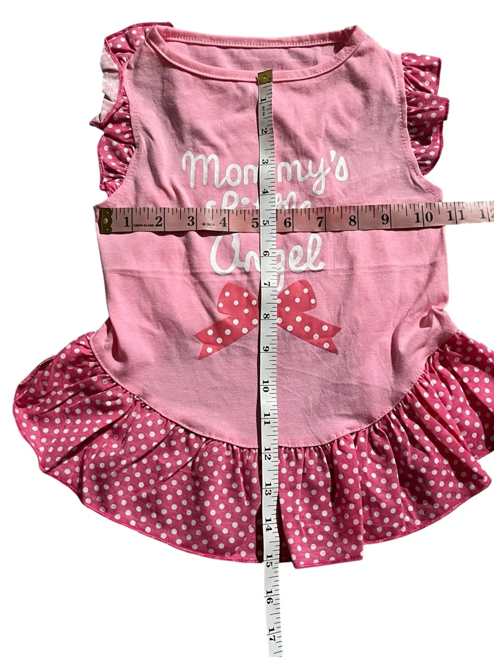 NWOT Pink Polka Dot Dog Dress 